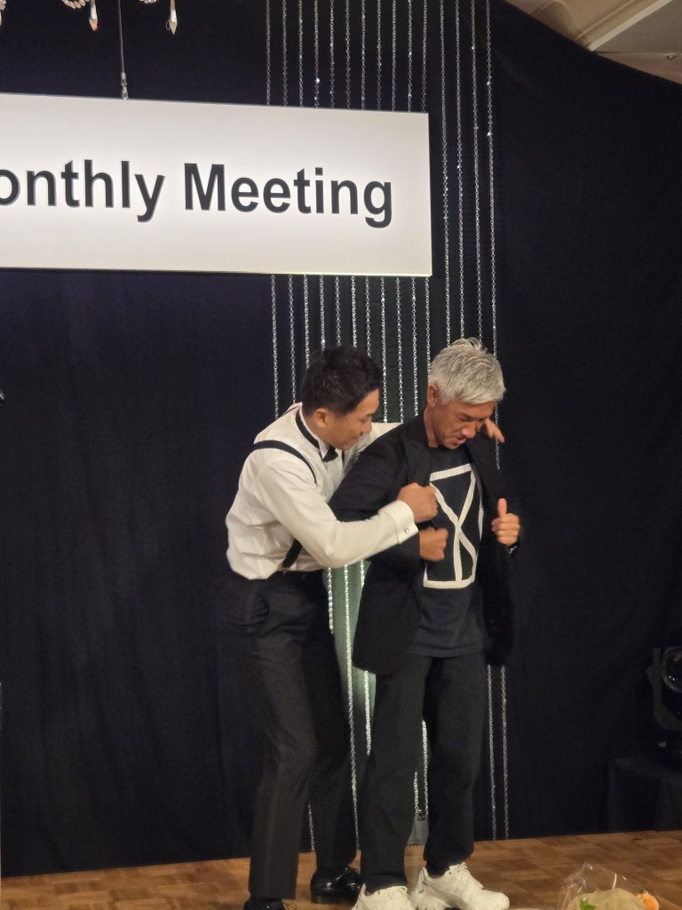 ばたやんジャケット着る